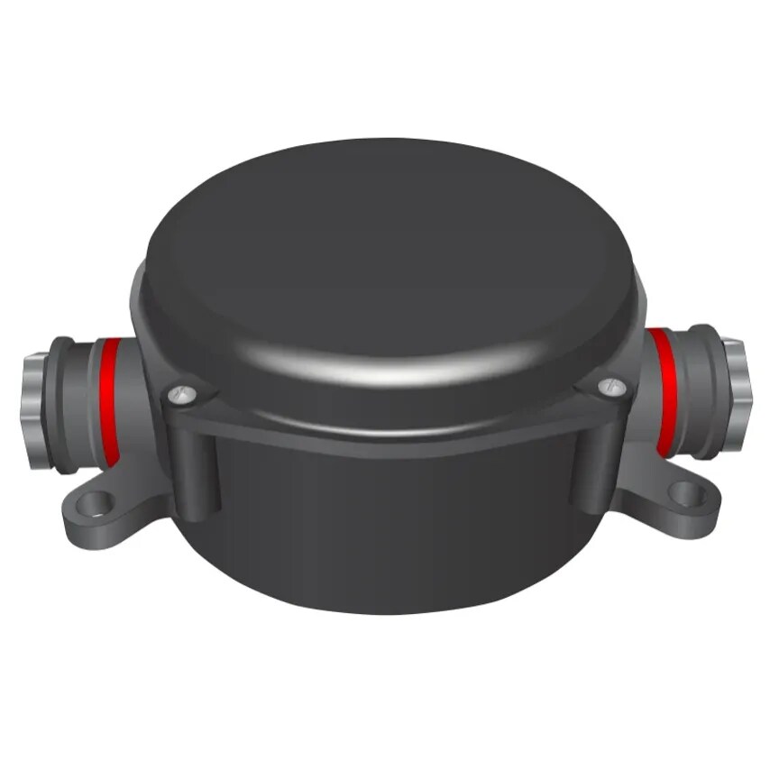 Jeani Junction Box 2 Way Circ Ezee Fit IP68 Size 0 20mm Black Plastic SW