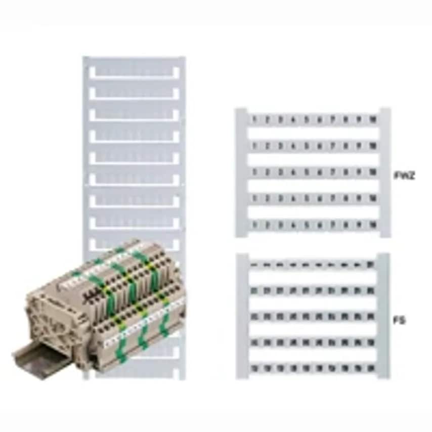 Weidmuller Marker Term Dek 5 Gw L2 5 x 5mm Polyamide 66 Black on Wh- you get 100