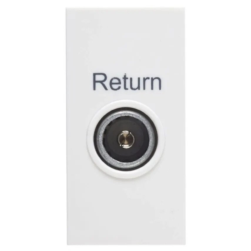 Module 1G Co-Axial Female Return White Moulded