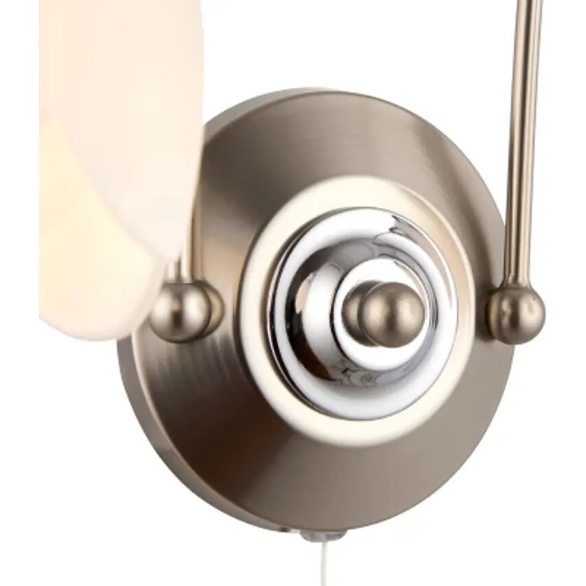 Endon Wall Light Semi Flush SES W/o Lamp 2 x 40W 370 x 210 x 200mm Sat Chr