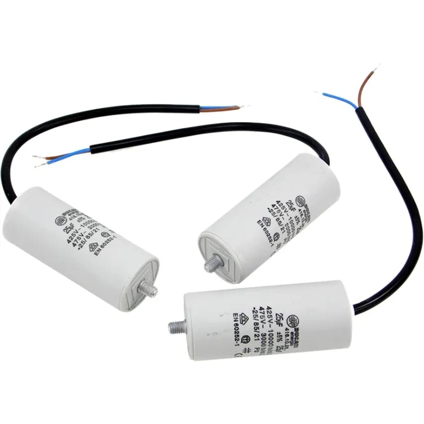 Capacitor Motor Run Lead 2UF 28 x 55mm 450V Plastic