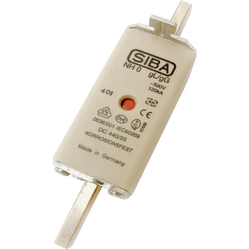 EUROKRAFTpro Fuse NHC00 (000) Blade GL DIN 25A 500V Combi Indicator