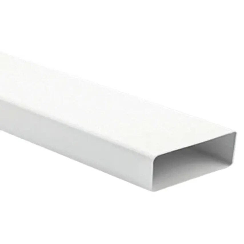 Vortice Duct Rectangular Flat Rigid FD200 204 x 60mm x 1M Pvc-u