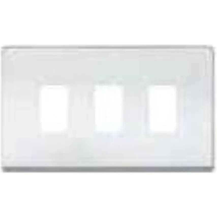 Novar ED&S Frontplate 3 Module Lacquered Brushed Stainless Steel