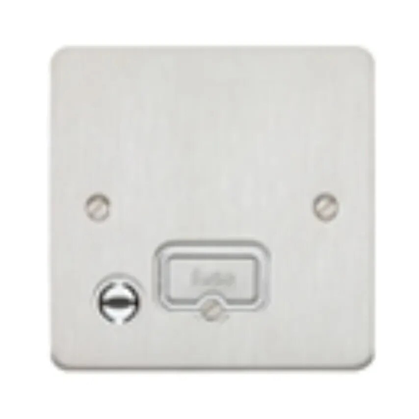 Connect Unit Unswitched Fused and Flex Outlet 13A Lacquered Brushed S - K14989LBSW