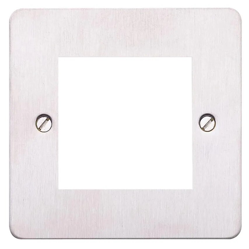 Novar ED&S Frontplate 2 Module Euro 50 x 50mm Lustrous Black - K14182LBK