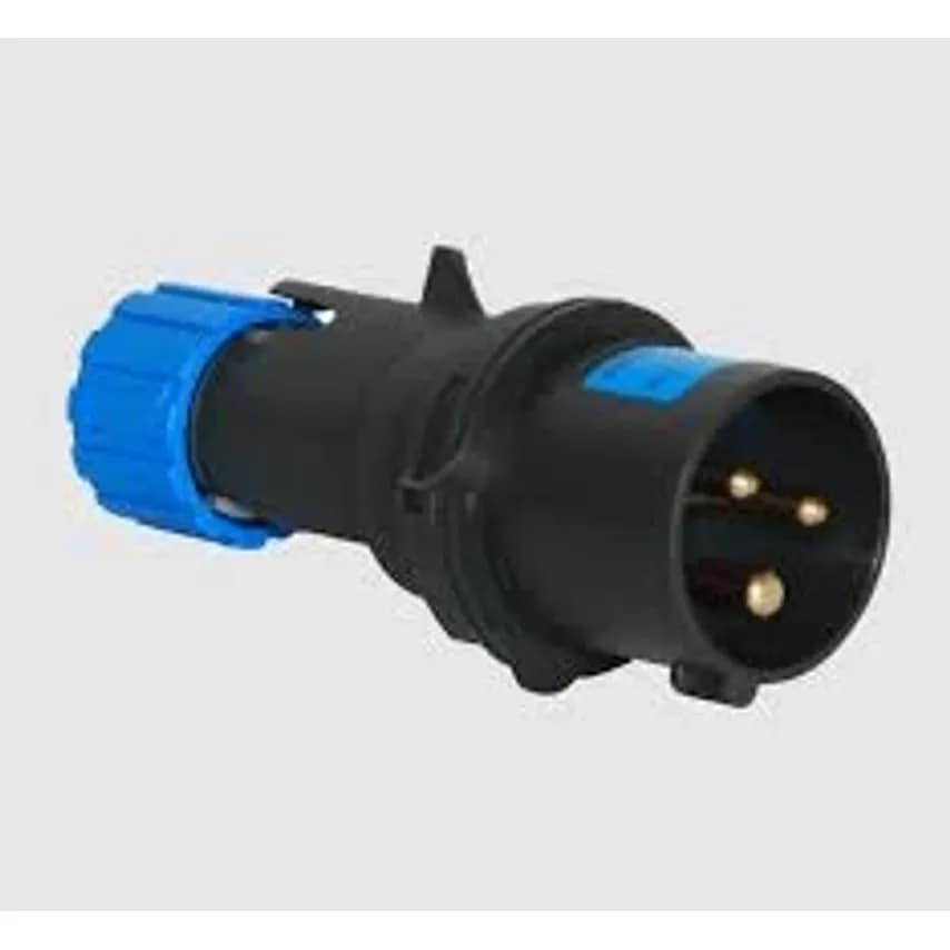 Lewden Plug Straight 2P+E 6H IP44 16A 230V 50-60HZ Blue - 705126