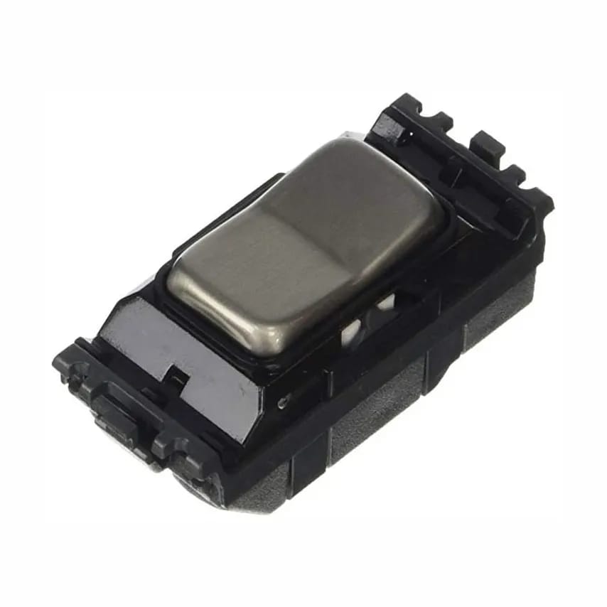 Novar ED&S Grid Switch Retractive 10A Lustrous Black Black Insert