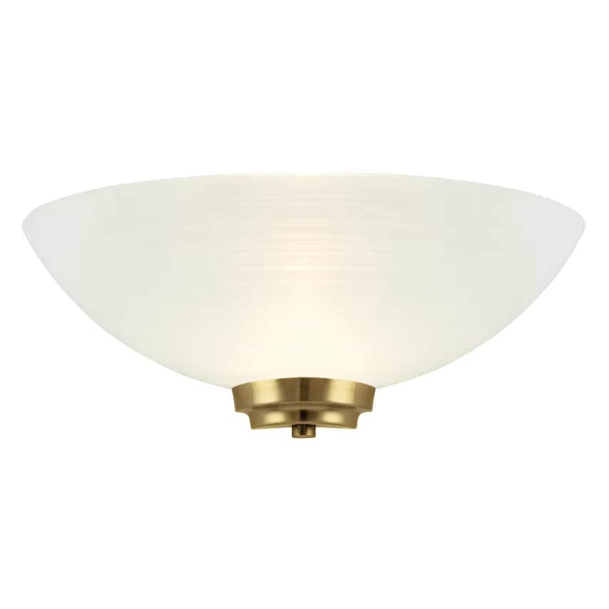 Saxby Wall Light Half Semi Flush ES GLS 60W 298 x 150 x 130W Antq Brass