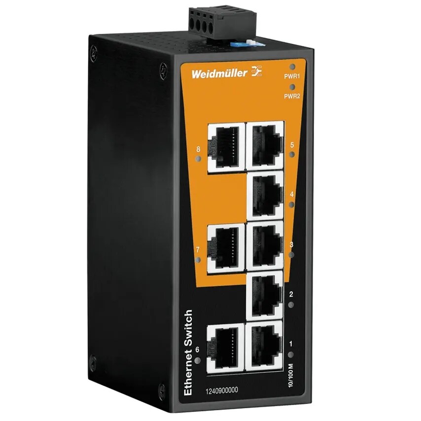 Weidmuller Network Switch IE-SW-BL08-8TX Ethernet 8 x RJ45 Ports
