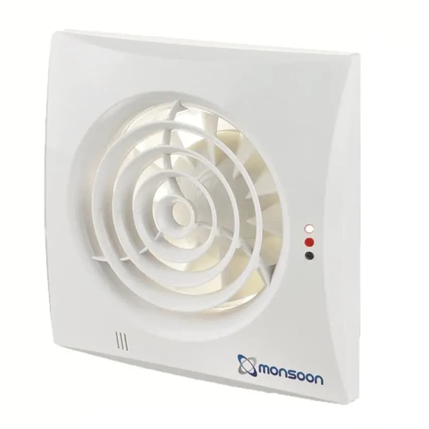 National Ventilation Fan Silence Timer 2-30 Mins White 158mm x 158mm x 107mm