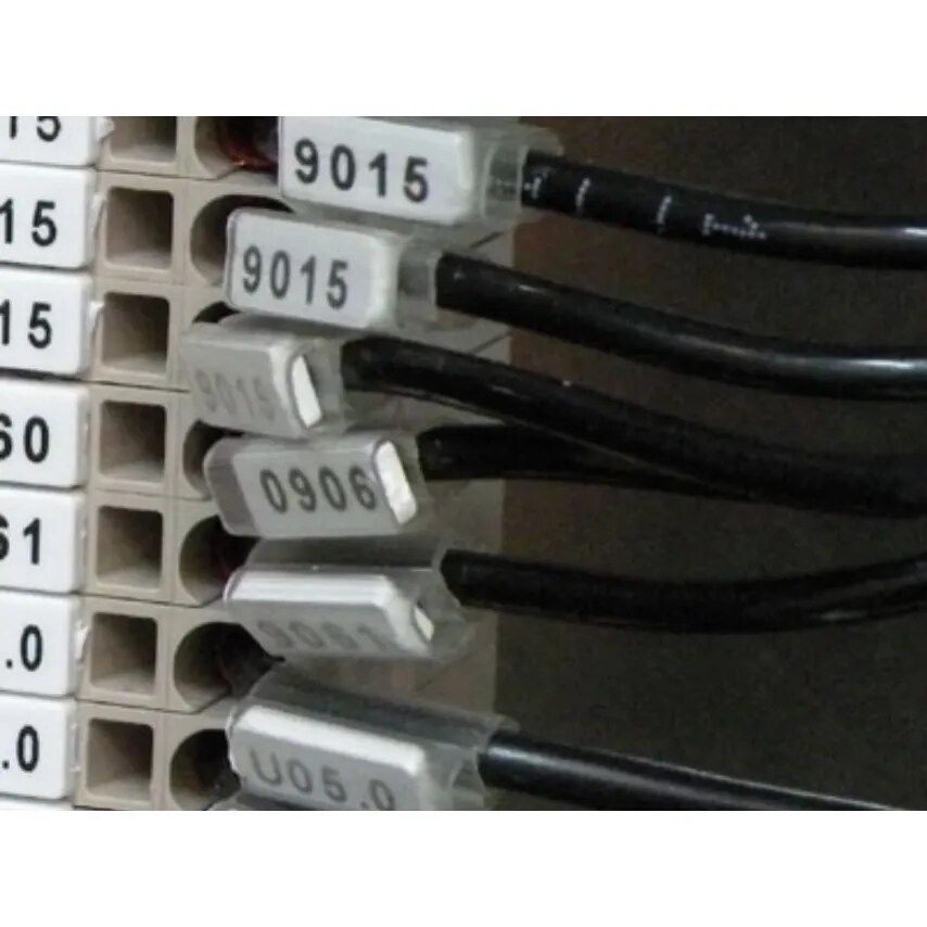 Cembre Tag Cable for 10mm PM Type Holders 4 x 10mm White ABS- you get 100