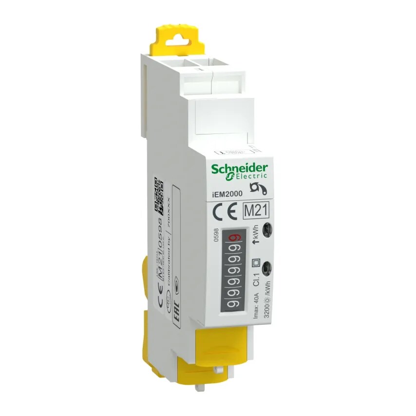 Schneider Electric Meter IEM2000 Kilowatt Hour Single Phase 40A 230V 35 x 97 x 7