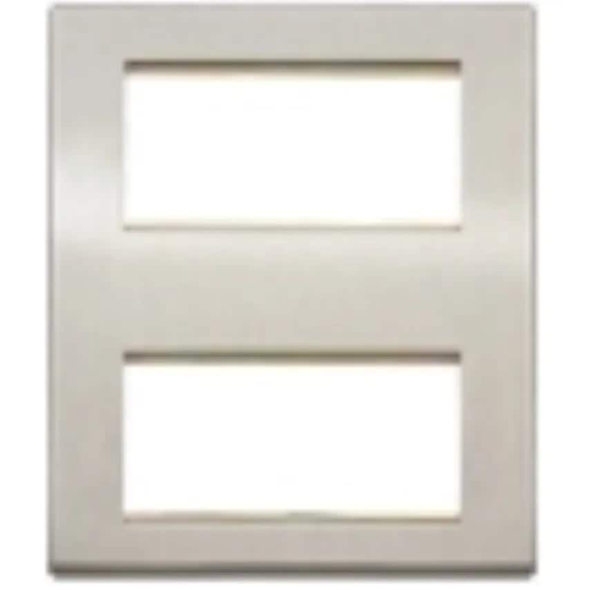 Novar ED&S Socket 2 x 4 Module Euro Lustrous Black Combi Plate