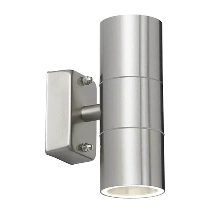 Saxby Lantern Wall Up/down GU10 IP44 2 x 35W Stainless Steel