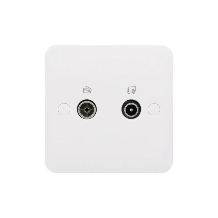 GET Socket Tv-r/dab DiplEx White (display Pack)