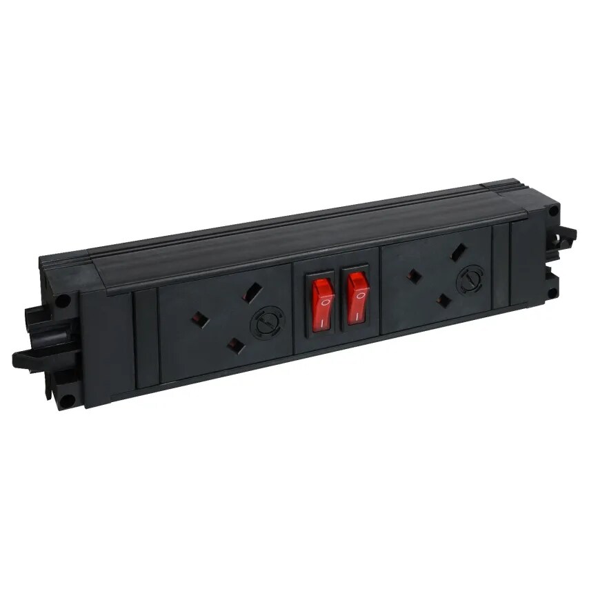 Mita Power Dist Unit Under Desk 2 x Power 45 Degree 2 x Switches