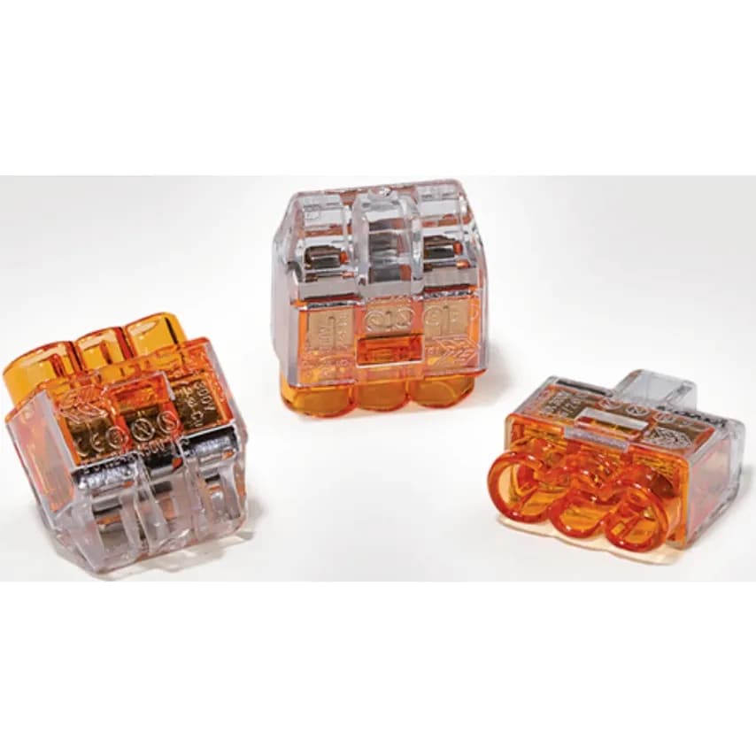 HellermannTyton Connector Mini Push-in Wire 3 Port 15.1 x 7.7 x 16.- you get 100