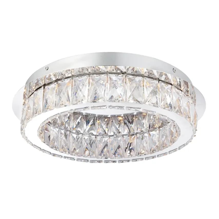 Saxby Ceiling Light Warm White LED Tape 16W 100 x 400mm Chrome Plaited