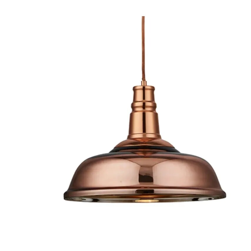 Saxby Pendant E27 GLS W/o Lamp 60W 350-1500 x 345mm Copper Plaited Glas