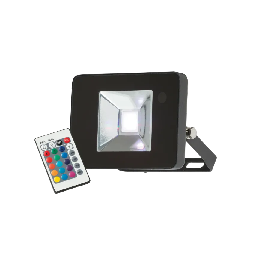 ML ACCESSORIES LTD Floodlight RGB LED IP65 10W 230V Black Die Cast Aluminium