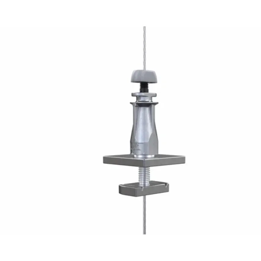 Gripple Hanger Chnl Nut End 1M Wire Rope No.2 55Kg Zinc M8 Stud Chnl