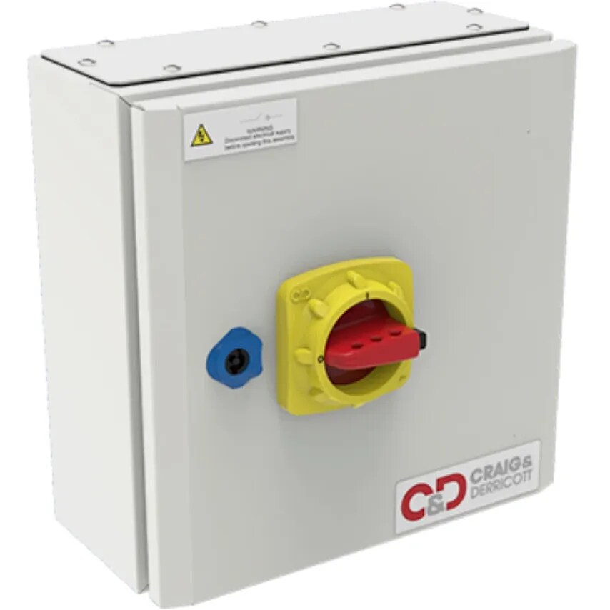 Craig & Derricott Switch Disconnect Isolator 3P and SN 200A Grey Metal Hinged IP