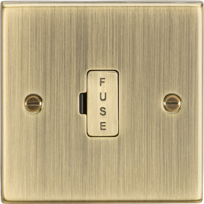ML ACCESSORIES LTD Connection Unit Fused Spur Square Edge 13A Antique Brass