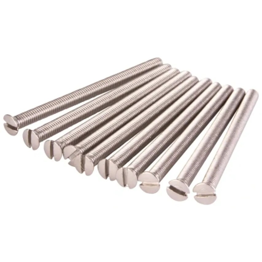 Deta Screw Fixing Deco Longer Length 50mm Brushed Stainless Steel (Pack of 10)