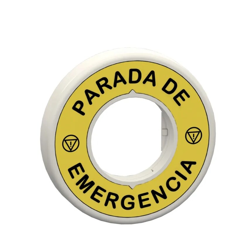 Schneider Electric Ring Illum Lgnd Red F x d LED 230V Parada De Emergencia YEL L