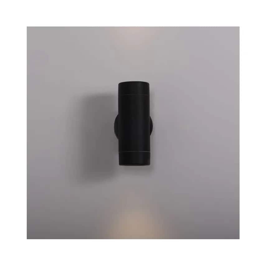KSR Lighting Wall Light Up and down GU10 Black Photocell Sensor