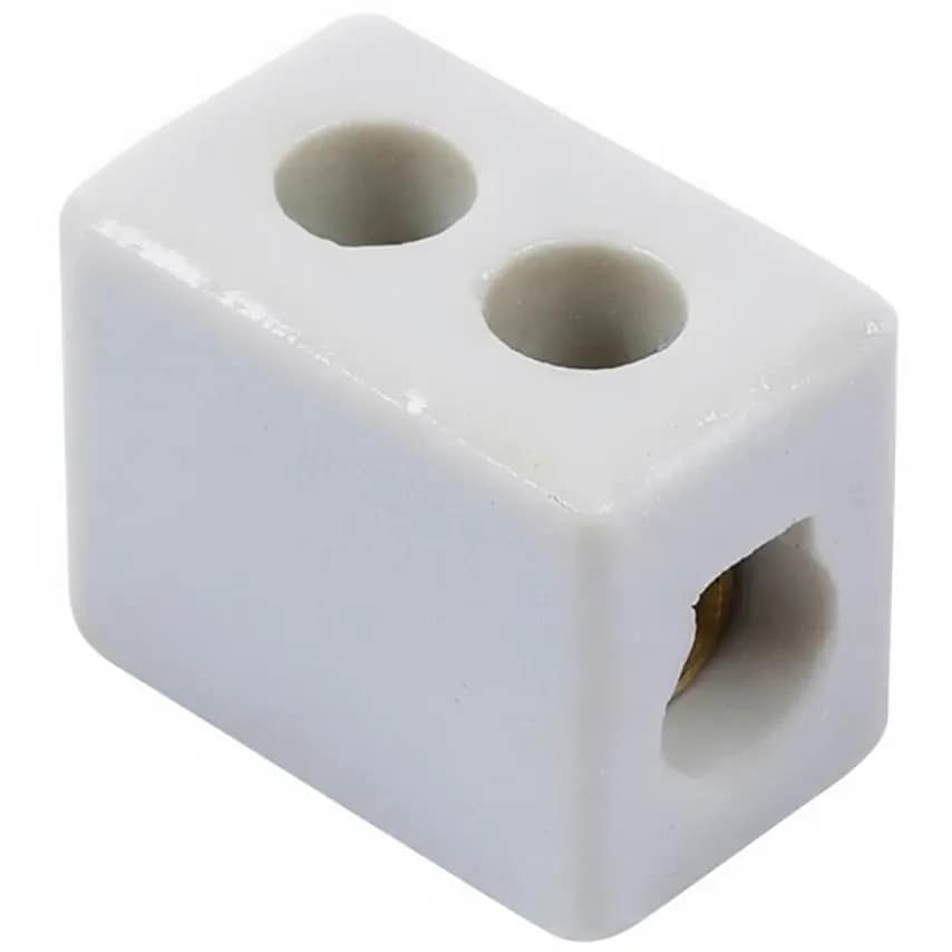 Niglon 30A Single Pole Porcelain Connector Block White BSEN60998