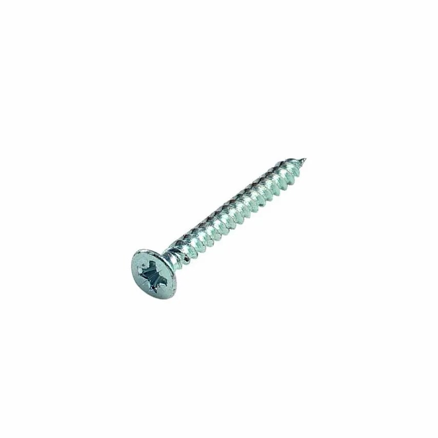 Newlec NO10 x 1IN Woodscrew C/sunk Pozi Drive Twin Thread BZP- you get 200