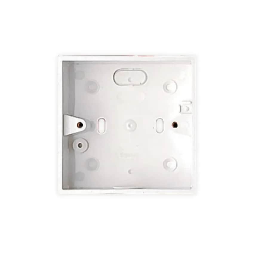 Novar ED&S Box Switch and socket Surf 1 Gang 25mm White Pvc-u Square Corners