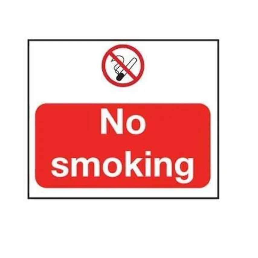 Cablecraft Label No Smoking Rigid (Pack of 5) 80 x 55mm