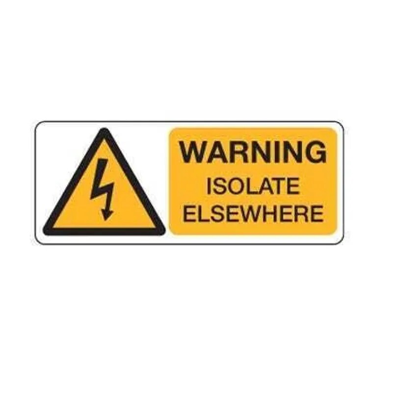 Cablecraft Label Isolatorate Elsewhere Rigid (Pack of 5) 80 x 35mm