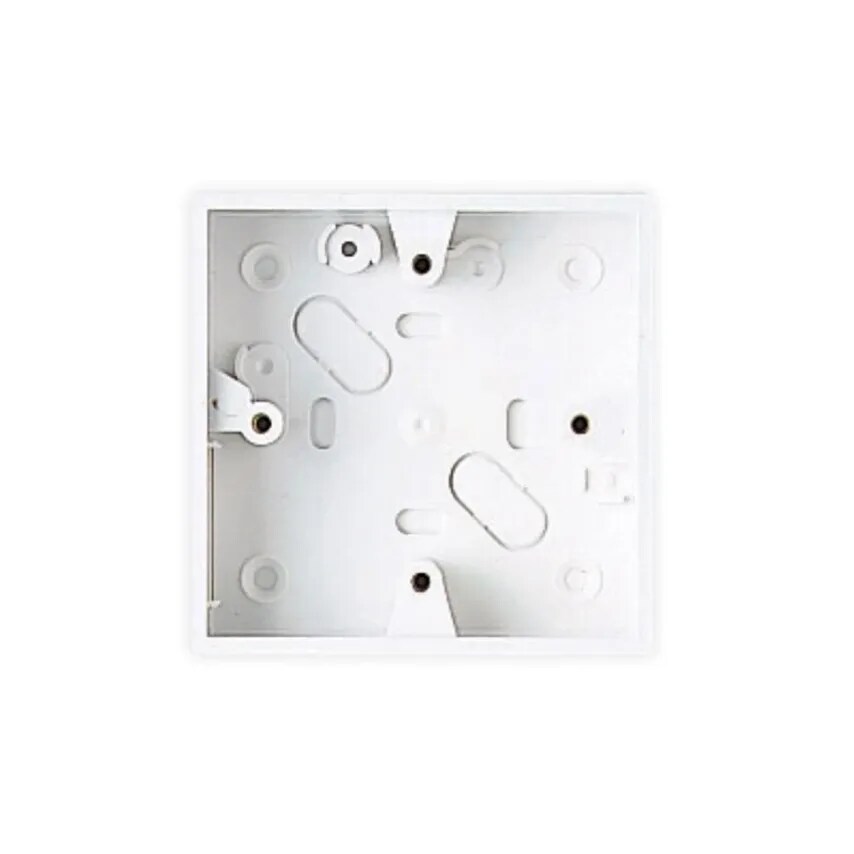 Novar ED&S Box Switch and socket 1 Entry 1 Gang 25mm White Pvc-u Square Corne
