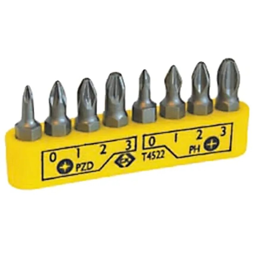 Carl Kammerling Bit Set Screwdriver Clip Pz/ph Set of 8 S2 Steel