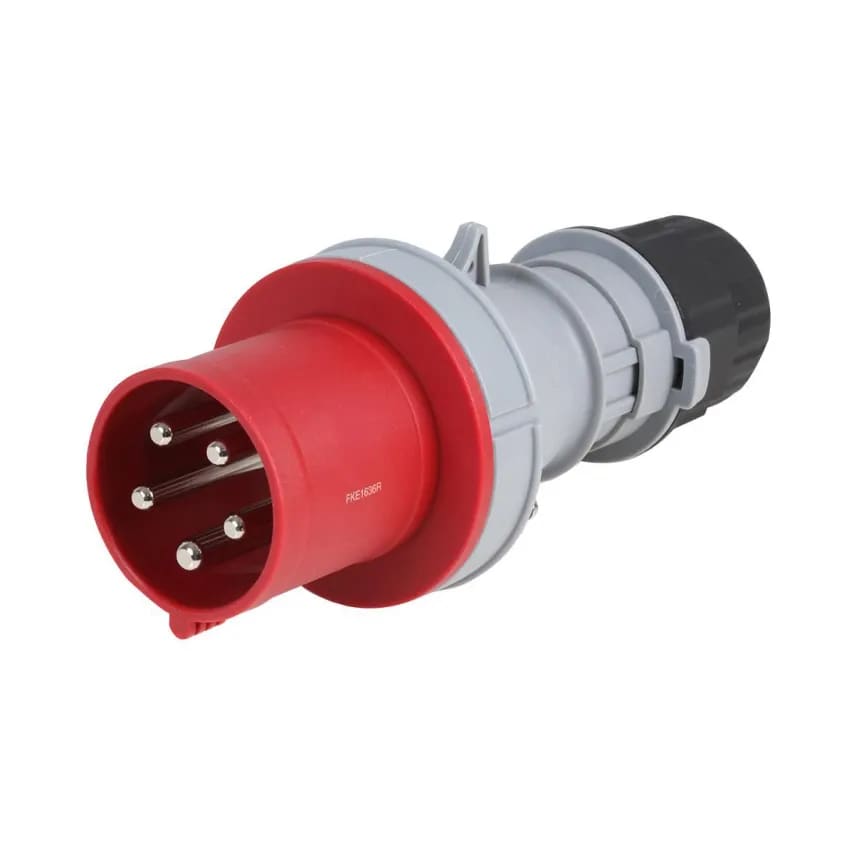 Novar ED&S Plug Triple Pole Neutral and Earth IP44 63A 415V Red