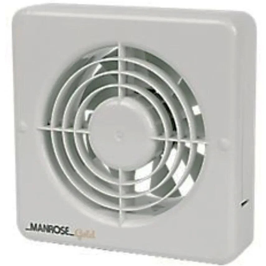 Manrose Fan Wall/ceiling Timer Pullcord SW 100mm 4IN Neon Light Intrn