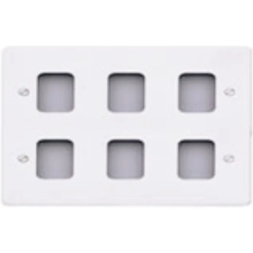 Novar ED&S Frontplate 6 Module Mounting Frame 86 x 146mm White