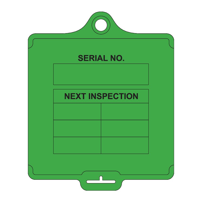 Centurion Europe Assettag Flex Medium - Inspection 2 Green Pack of 10