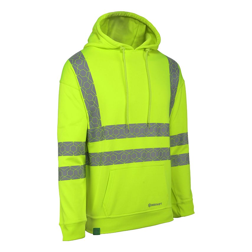 Environwear Envirowear Recyclable Hi-vis Hoodie Saturn Yellow Extra Large