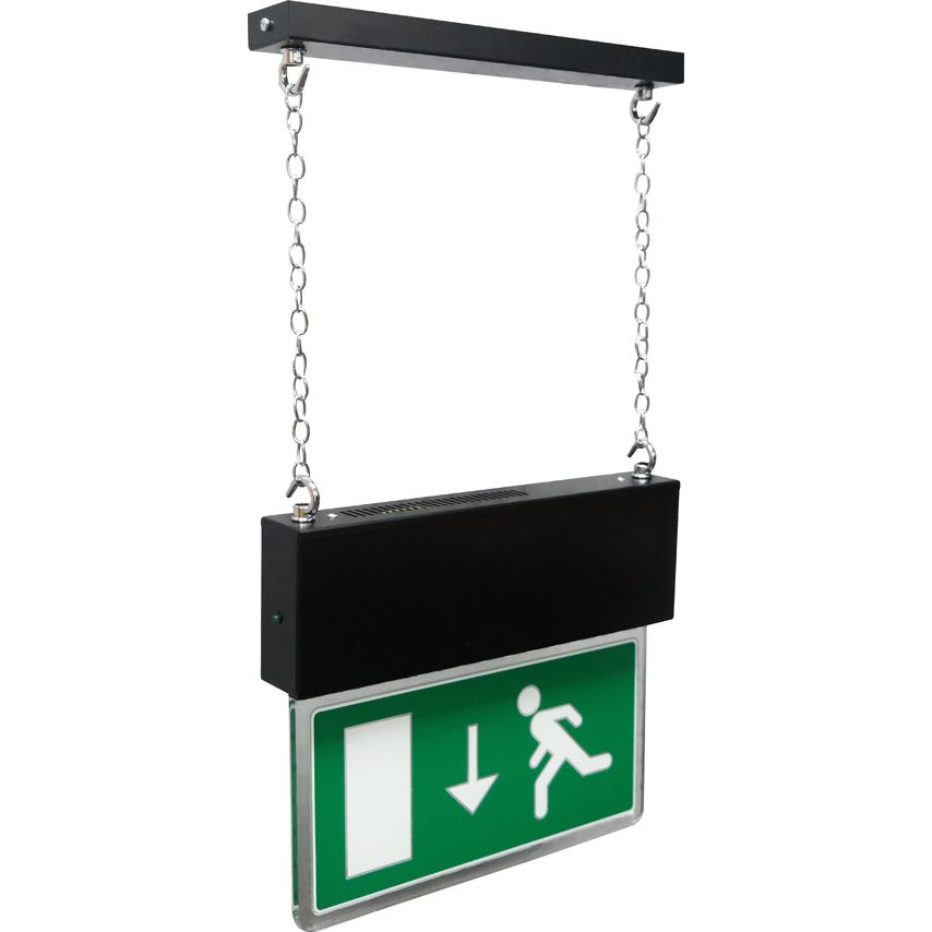 BLE Bingham LED Hanging Exit Sign, Slave, 24V, Black