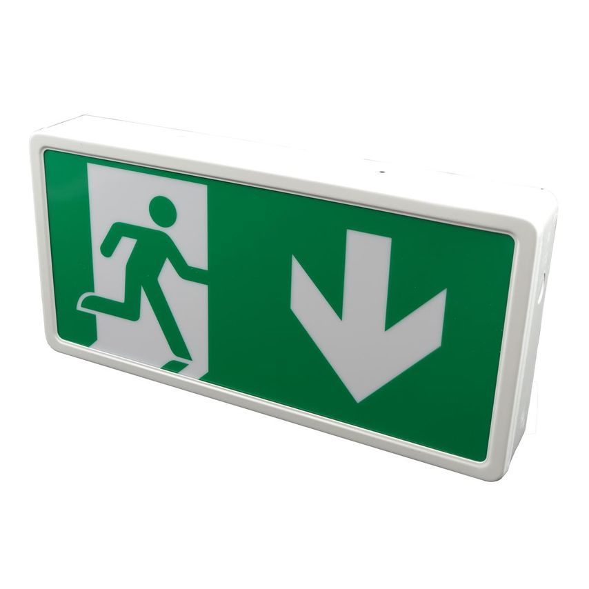 BLE Thorncliffe LED Emergency Exit Box, 3.2V LiFePO4 Battery, Self Test