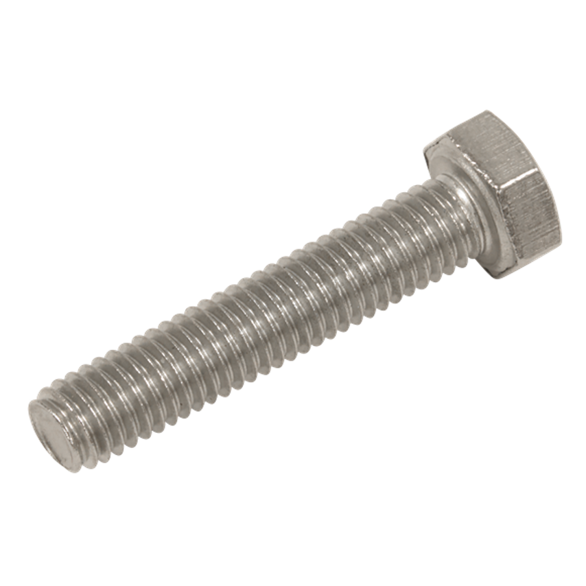 Sealey Stainless Steel Hex Head Set Screw DIN 933 - M5 x 25 A2 (Pack of 50)