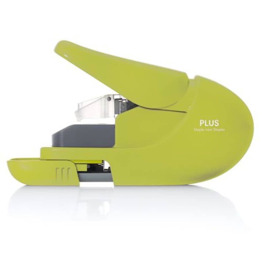 Plus By Pentel Staple Free Stapler 5 Sheet Capacity Green