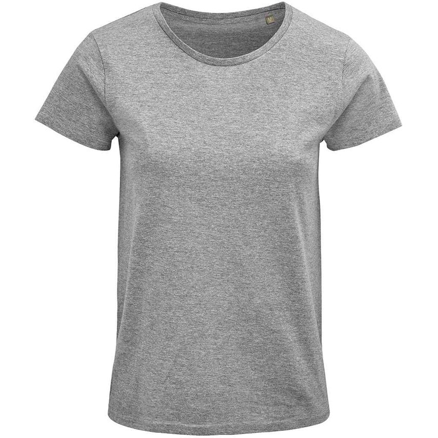 SOL'S Ladies Crusader Organic T-Shirt Ladies Grey Marl - 03581 GYM M