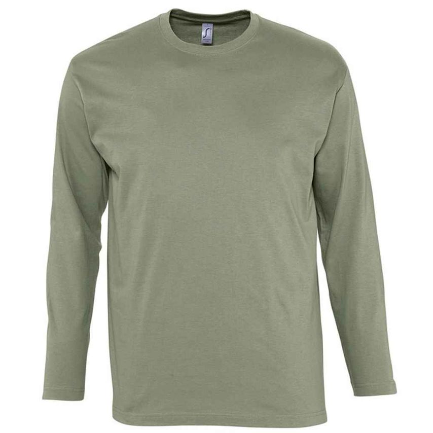 SOL'S Monarch Long Sleeve T-Shirt Mens Khaki - 11420 KHA M