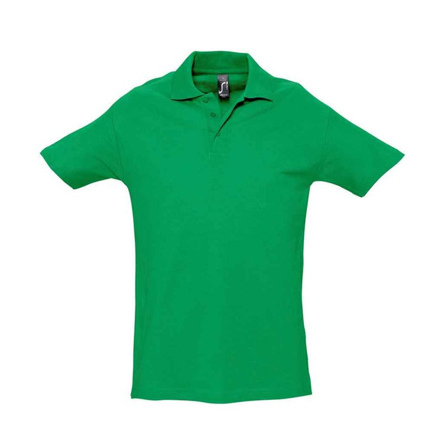 SOL'S Spring II Heavy Cotton Piqu Polo Shirt Mens Kelly Green - 11362 KEL S